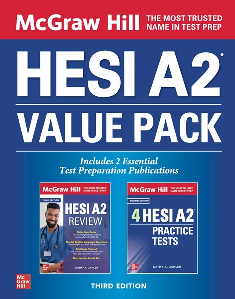 Download Book McGraw Hill HESI A2 Value Pack, Third Edition 3rd Edition, Kathy A. Zahler, B0C41S4MZ8, 126566238X, 1265666385, 9781265662387, 9781265666385, 978-1265662387, 978-1265666385