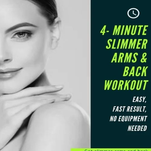 Get Slim Arms and Toned Back and Shoulders in 7 Days At Home- Complete, Fast and Easy Upper Body Workout 4 Mins a day (No Equipment needed)