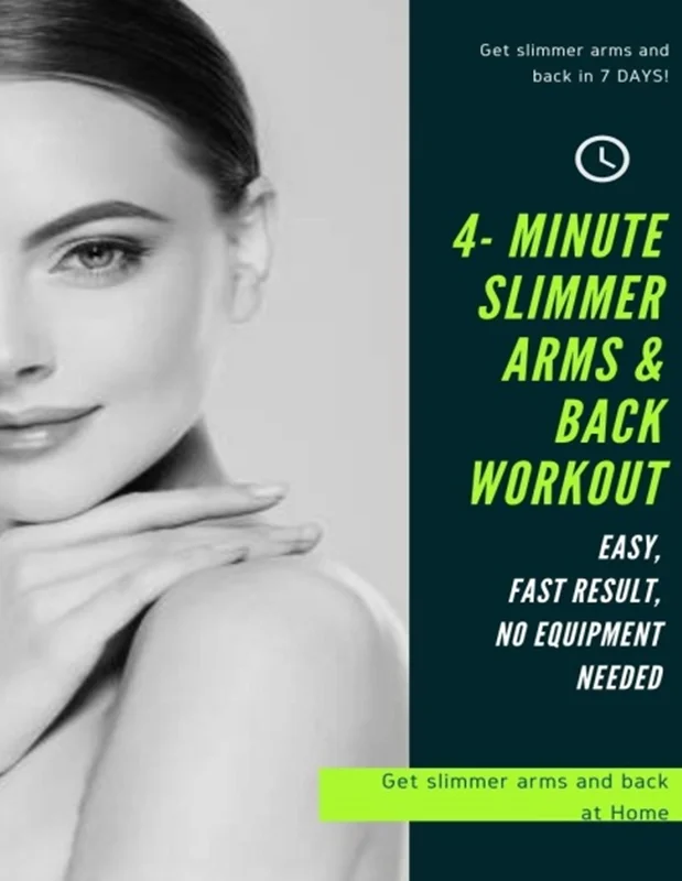 Get Slim Arms and Toned Back and Shoulders in 7 Days At Home- Complete, Fast and Easy Upper Body Workout 4 Mins a day (No Equipment needed)