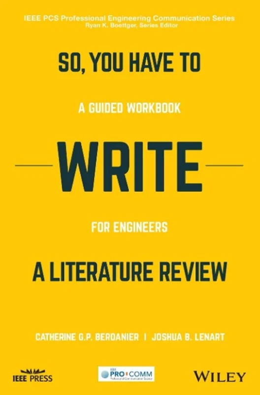 دانلود کتاب بنابراین، شما باید یک مرور نوشتجات بنویسید: یک کتاب کار هدایت شده برای مهندسان