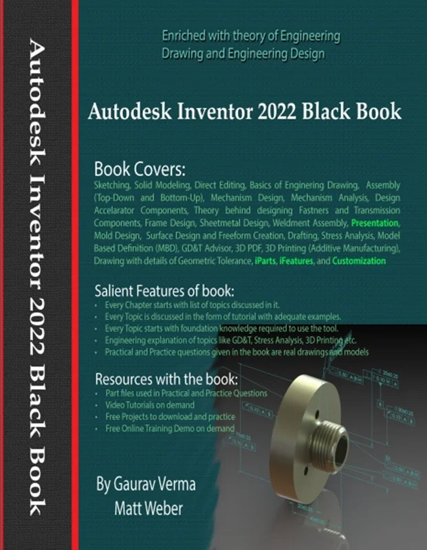 دانلود کتاب سیاه مخترع اتودسک (Autodesk Inventor 2022 Black Book)